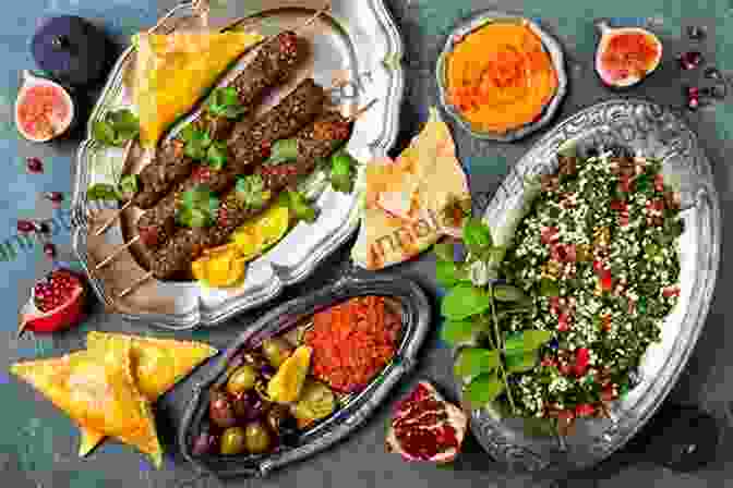 A Lavish Spread Of Middle Eastern Dishes, Featuring Colorful Salads, Succulent Kebabs, Aromatic Tagines, And Indulgent Sweets. Fast Feasts: Quick Easy Recipes With A Middle Eastern Twist