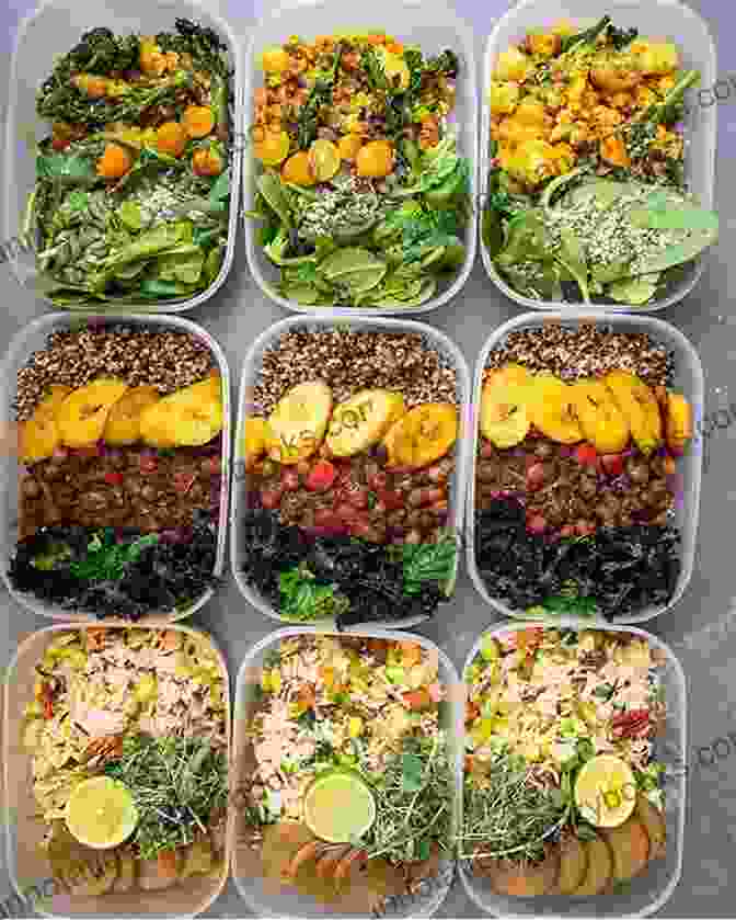 Colorful Meal Prep Containers Filled With A Variety Of Vegan Dishes VEGAN MEAL PREP And PLANT BASED DIET COOKBOOK FOR BEGINNERS: Vegan Vegetarian Diet With High Protein Meal Plans For Muscle Growth Delicious Easy Gluten Free Recipes For A Healthy Lifestyle