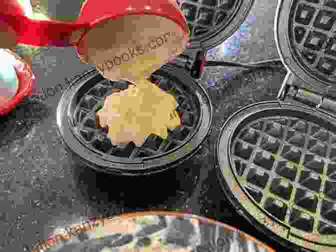 Pouring Waffle Batter From A Bowl Into A Hot Waffle Iron Waffle Cooking Guide: Waffle Recipes And Simple Preparation Procedure